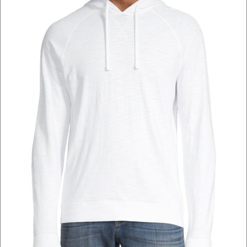 Vince Men's White Cotton Hoodie